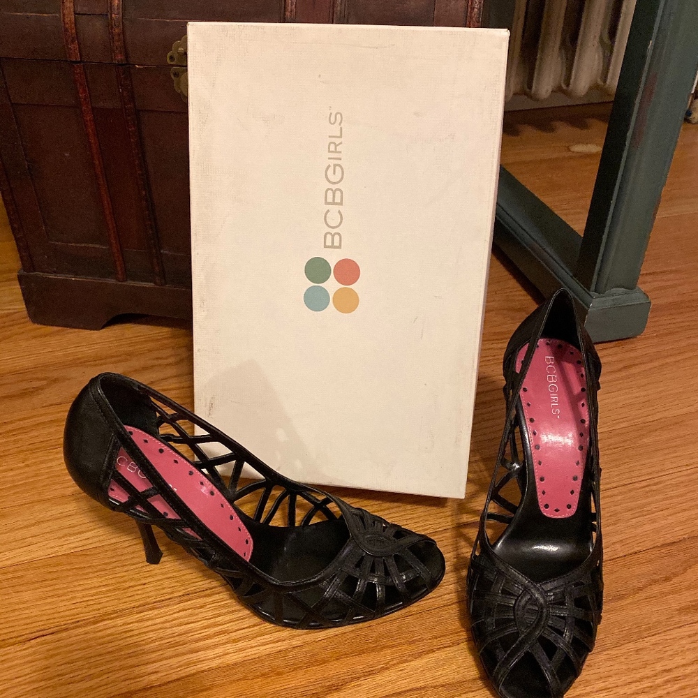 BCBGirls Doble Black kid leather